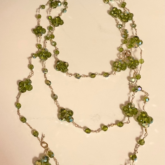 Green AB Glass Bead Artisan Necklace - Picture 1 of 3